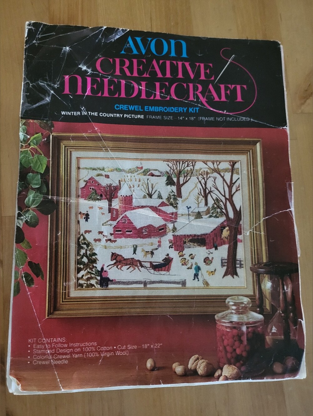Vntg. 1974 AVON Crewel Embrodery Kit